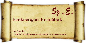 Szekrényes Erzsébet névjegykártya