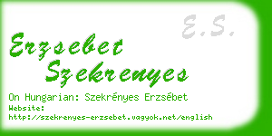 erzsebet szekrenyes business card