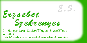 erzsebet szekrenyes business card